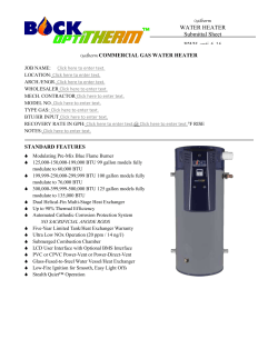 optiTHERM Submittal Form BWH-opti-6-16