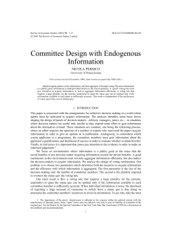 Committee Design with Endogenous Information
