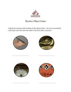 Mystery Object Game - Manchester Historic Association