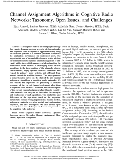 Channel Assignment Algorithms in Cognitive Radio Networks