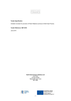 NEF Invitation to Tender for PR Service, FINAL 08 06 15
