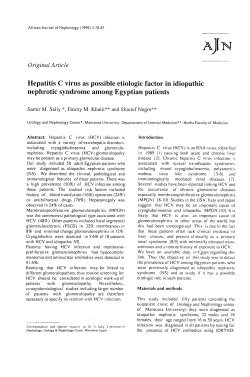 Hepatitis C virus as possible etiologic factor in idiopathic nephrotic
