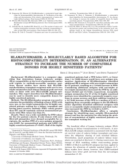hlamatchmaker: a molecularly based algorithm for histocompatibility