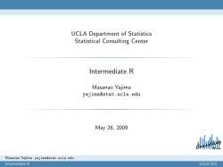 Intermediate R - UCLA Statistical Consulting Center