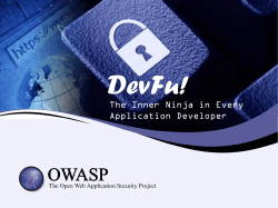 OWASP Presentation Template