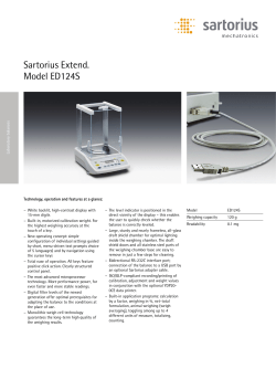 Sartorius Extend. Model ED124S