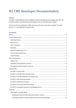 To install N2 CMS in a development