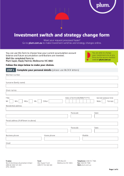 Investment switch and strategy change form