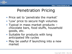 Pricing Strategies - PowerPoint Presentation