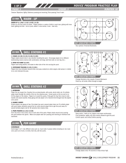 Novice program pracTice pLaN warm