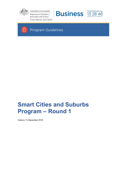Program guidelines Smart Cities and Suburbs