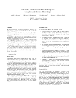 Automatic Verification of Pointer Programs using Monadic Second
