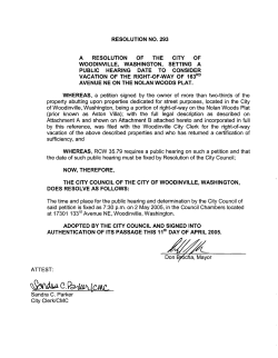 Set Public Hearing Date to Consider Vacating Public Right-of