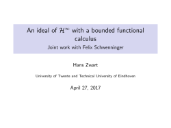 An ideal of H with a bounded functional calculus