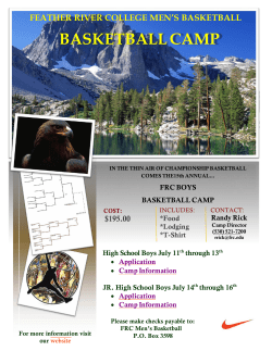 basketball camp - Feather River College Athletics