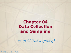 Sampling Statistics Lecture Notes – Chapter 04
