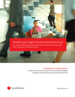LexisNexis&reg; Instant Verify