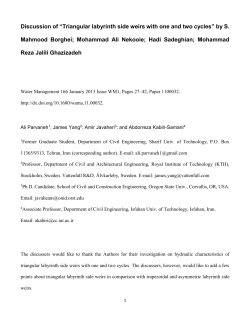 Discussion of “Triangular labyrinth side weirs with one and two cycles”