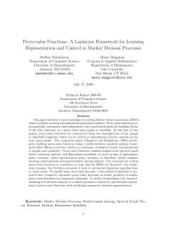Proto-value Functions: A Laplacian Framework for