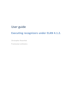 User Manual for ELAN - The Language Archive