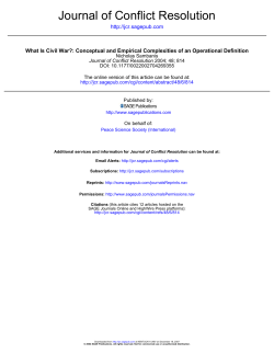 Journal of Conflict Resolution - Jonathan M. Powell University of