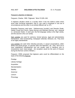 INGL 6466 - INGL 8007: Language Birth and Death