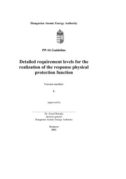 Detailed requirement levels for the realization of the response