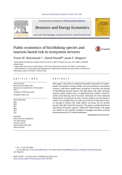 Public economics of hitchhiking species and tourism