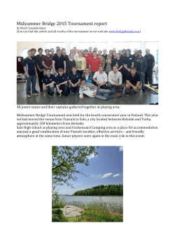 Midsummer Bridge 2015 Tournament report