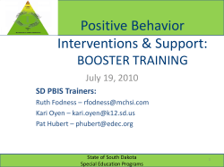 Developing a Behavior Support Plan
