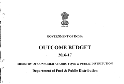 outcome budget - Department of Food and Public Distribution