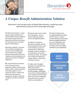 A Unique Benefit Administration Solution