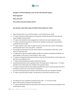 1 | Page Oopse de-brief example Example of a de