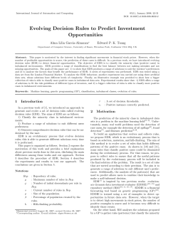 Evolving decision rules to predict investment opportunities