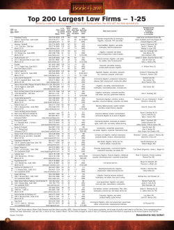 Top 200 Largest Law Firms &ndash; 1-25