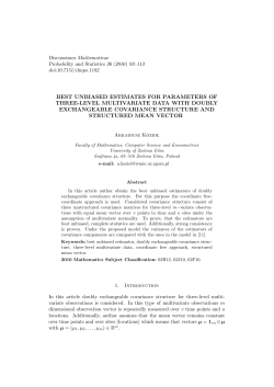 best unbiased estimates for parameters of three
