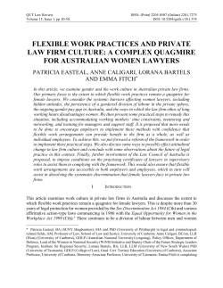 flexible work practices and private law firm culture