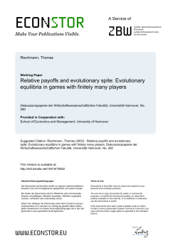 Evolutionary equilibria in games with finitely many players