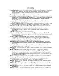 Glossary - Center for Civic Education
