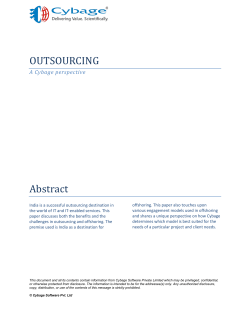OUTSOURCING Abstract - Cybage Software Pvt. Ltd.