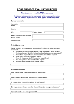 post project evaluation form