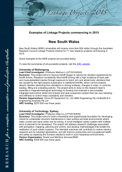 Examples of Linkage Projects commencing in 2015