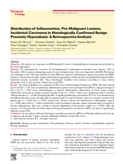 Distribution of Inflammation, Pre-Malignant Lesions, Incidental