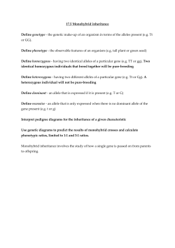 17.5 Inheritance notes - Mr Cartlidge`s Saigon Science Blog