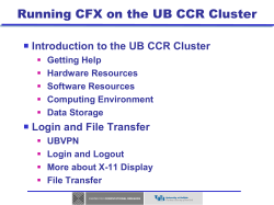 Running CFX on the UB CCR Cluster