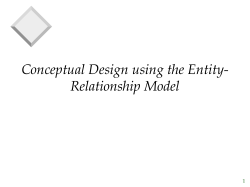 The Entity-Relationship Model
