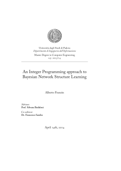 An Integer Programming approach to Bayesian Network Structure