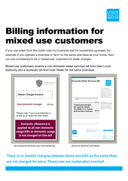 Billing information for mixed use customers