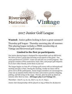 2017 Junior Golf League - Riverwood National Golf Course