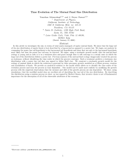 Time Evolution of The Mutual Fund Size Distribution Abstract